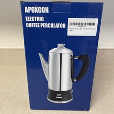 APOXCON Electric Coffee Percolator Stainless Steel Coffee Maker 12 Cup picture
