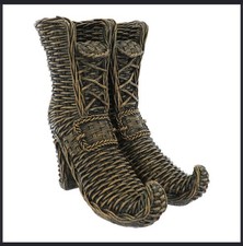 9.75 In Rattan Style Witch Boots Tabletop Decor By Ashland picture