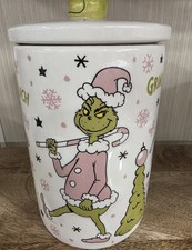 The Grinch Canister / Cookie Jar  - How The Grinch Stole Christmas - NEW Pink picture