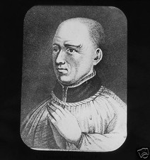 JV Glass Magic lantern slide PORTRAIT OF THOMAS BECKET C1890 ENGLISH HISTORY picture