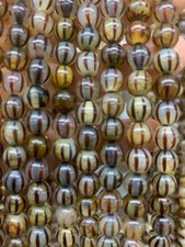 230 Pcs Beautiful Tibetan Natural Agate Dzi *Striped* 8mm Round Beads picture