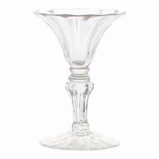 Mid-XVIII Antique Moulded Stem Sweetmeat Glass (circa 1740-60) picture