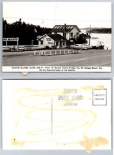 RPPC Grand Glaize Cafe Lake Ozarks Cars Signage Missouri MO Postcard picture