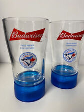 (2) Budweiser Toronto Blue Jays Bluetooth Light Up Run Score beverage glasses picture