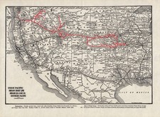 1910 Union Pacific Railroad Map Southern Pacific Oregon Railroad Map 2650 picture
