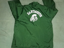 Dartmouth College Indian Mascot Psi Upsilon Lined Coach's Button-Up Jacket Large picture