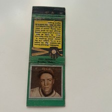 Brooklyn Dodgers John Frederick Vintage Matchbook Cover SMB34-3 picture
