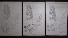 3 1894 Civil War Prints - Chickamauga Battlefield Maps, Troop Positions, 1863 picture