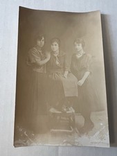 Vintage 1921 Stara Zagora Bulgaria Real Photo Postcard Three Young Women picture