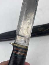 Vintage M.S.A. Co. GLADSTONE, MICH USA 6 3/4” Fixed Blade With Sheath RARE MSA picture