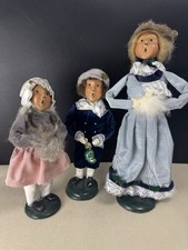 Lot of (3) Byer's Choice Carolers Mix Lot Carolers w/ Pickle Boy - Christmas picture