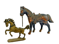 Horse Lot Copper or Brass Pot Metal Sculptures Statues  GIFT picture