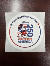 Disney 250 Celebrates America Mickey Mouse Military Families Sticker 2026 picture
