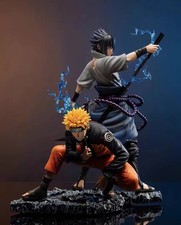 28cm Naruto Anime Figure GK Uzumaki Naruto Uchiha Sasuke Naruto Bond W/BOX picture