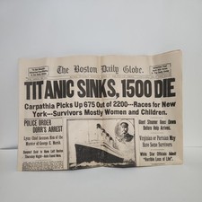 Boston Daily Globe Newspaper Front Page 