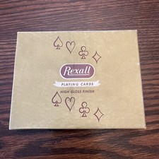 Vintage Playing Cards Rexall Double Deck Made In USA S-1197 picture