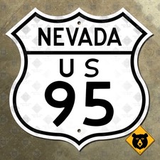 Nevada US Route 95 highway road sign shield 1955 Las Vegas Fallon Tonopah 12x12 picture