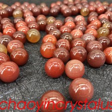 100pc Natural Carnelian Ball Quartz Crystal Sphere Pendant Reiki Heal Gem 15mm picture