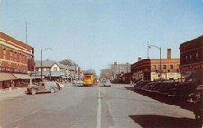 Armour Swift Street Scene North Kansas City, MO Drug Store '50s Vintage Postcard picture