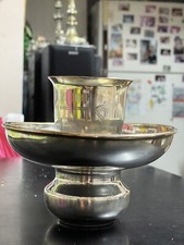 Vintage silver plated MAYIM AHARONIM washing hand cup made in Israel Last Waters picture