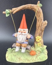 Vintage 1979 Unieboek Gnome on Swing  From Tree Fairy Garden Japan picture