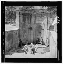 Photo:Rome Italy 1900s Ancient Fountain with Men and Boys picture