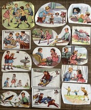 Lot of Vintage Ephemera Scrapbook Items Children’s Reader Story Book Cut-outs picture