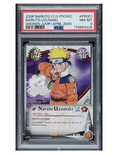 2006 Naruto CCG Promo PR001 Naruto Uzumaki English Rookie PSA 8 POP 1 picture