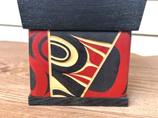 Northwest Coast Native Art Raven carved bentwood box amazing  picture