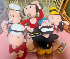 Popeye and Olive Oyl Lot of 5 Plush Dolls with Tags Attached picture