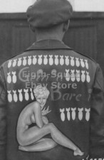 WW2 Picture Photo pin-up pattern on WWII Pilot jackets 6167 picture
