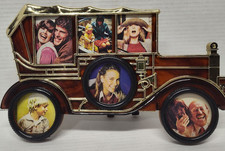 Vtg 1970s Classic Antique Car Multi Photo Frame Model T Collage 6 Openings JSNY picture
