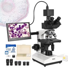 HSL 8-inch LCD Compound Trinocular Microscope,40x-2500x Professional Biologic... picture