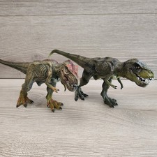 Lot of 2 Schleich Dinosaurs T-Rex Tyrannosaurus Toy Figures picture