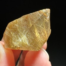 Golden Rutilated Quartz Specimen Rutile Inclusion Reiki Collectible Crystal picture