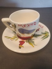  Lofisa Hand Painted Demitasse Expresso Cup & Saucer Guadalajara Mexico Rare EUC picture
