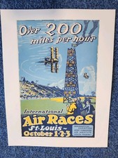 1930s St Louis Air Races aviation Advertising  picture
