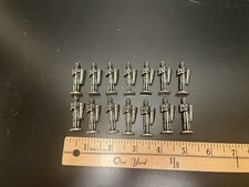 Miniature Pewter Medieval Knight Shield Figures Approx. 1.5” Lot of 14 Figurines picture