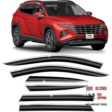 Chrome Trim Tape-on Extra Durable Rain Guards for Hyundai For Tucson 22-26 picture