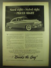 1949 Buick Special Car Ad - Sized right - styled right - priced right picture