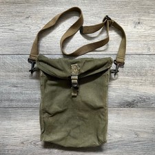 Vintage Olive Drab Canvas Military Field Utility Satchel Shoulder Bag Strap picture