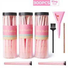 300Pack King Size W/Filter Tip Pre Rolled Cones with Cone Loader Stick and Tubes picture