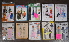 Lot of 10 Vtg 1960's to 1990's Sewing Patterns Complete Factory Folded Uncut picture