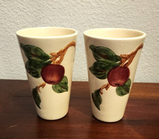 Vintage Set Franciscan Apple 12oz Tumbler Ceramic Water Glass Made in USA 5.25