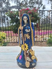 Santa Muerte Blessed Color Blue Size 13