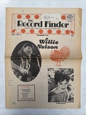 November 1978 The Record Finder Newspaper Willie Nelson Connie Francis  (BM43) picture