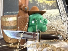 1930s-40s CASE XX Stacked Leather Handle Fixed Blade Shark Style Knife 5