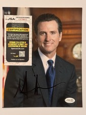 Gavin Newsom Signed 8x10 Photo JSA COA California Governor 2028 Presidential picture