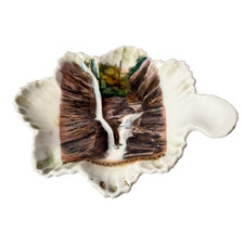 RAINBOW FALLS WATKINS GLEN NY NEW YORK Souvenir ANTIQUE CHINA TRINKET DISH picture