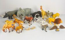 Discovery Kids Plastic Wild Animal Figurine Lot Eagle Lion Elephant Rhino Tiger picture